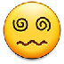 Cómo se ve el emoji Cara con ojos de espiral en Samsung.