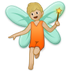 Bagaimana Fairy: Medium-Light Skin Tone emoji terlihat di Samsung.