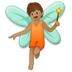 Bagaimana Fairy: Medium Skin Tone emoji terlihat di Samsung.