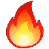 Bagaimana Fire emoji terlihat di Samsung.