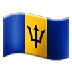 Como o emoji do Bandeira: Barbados é exibido no Samsung.