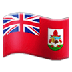 Como o emoji do Bandeira: Bermudas é exibido no Samsung.