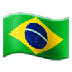 Como o emoji do Bandeira: Brasil é exibido no Samsung.