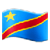 Como o emoji do Bandeira: Congo - Kinshasa é exibido no Samsung.