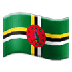 Como o emoji do Bandeira: Dominica é exibido no Samsung.