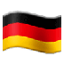 Bagaimana Flag: Germany emoji terlihat di Samsung.