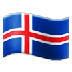 Bagaimana Flag: Iceland emoji terlihat di Samsung.