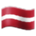 Bagaimana Flag: Latvia emoji terlihat di Samsung.