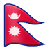 Bagaimana Flag: Nepal emoji terlihat di Samsung.