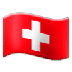 A quoi ressemblent les emoji Drapeau: Suisse sur Samsung.