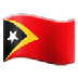 Como o emoji do Bandeira: Timor-Leste é exibido no Samsung.