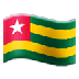 Como o emoji do Bandeira: Togo é exibido no Samsung.