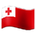 Como o emoji do Bandeira: Tonga é exibido no Samsung.