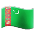 Bagaimana Flag: Turkmenistan emoji terlihat di Samsung.