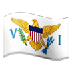 Como o emoji do Bandeira: Ilhas Virgens Americanas é exibido no Samsung.