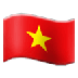 Bagaimana Flag: Vietnam emoji terlihat di Samsung.