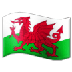 Bagaimana Flag: Wales emoji terlihat di Samsung.