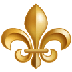 Bagaimana Fleur-De-Lis emoji terlihat di Samsung.