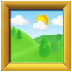 Bagaimana Framed Picture emoji terlihat di Samsung.