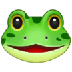 Bagaimana Frog emoji terlihat di Samsung.