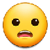 A quoi ressemblent les emoji Visage mécontent avec bouche ouverte sur Samsung.