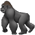 Bagaimana Gorilla emoji terlihat di Samsung.