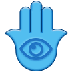 Bagaimana Hamsa emoji terlihat di Samsung.