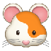 Como o emoji do Rosto de hamster é exibido no Samsung.