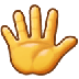 Bagaimana Hand with Fingers Splayed emoji terlihat di Samsung.