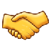 Bagaimana Handshake emoji terlihat di Samsung.