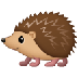 Bagaimana Hedgehog emoji terlihat di Samsung.