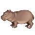 Bagaimana Hippopotamus emoji terlihat di Samsung.