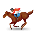 Bagaimana Horse Racing: Medium-Dark Skin Tone emoji terlihat di Samsung.