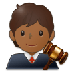 Bagaimana Judge: Medium-Dark Skin Tone emoji terlihat di Samsung.