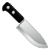 Bagaimana Kitchen Knife emoji terlihat di Samsung.