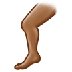 Bagaimana Leg: Medium-Dark Skin Tone emoji terlihat di Samsung.