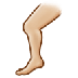 A quoi ressemblent les emoji Jambe: peau moyennement claire sur Samsung.