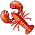 Bagaimana Lobster emoji terlihat di Samsung.