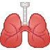 Bagaimana Lungs emoji terlihat di Samsung.