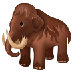 Bagaimana Mammoth emoji terlihat di Samsung.