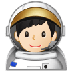 A quoi ressemblent les emoji Astronaute homme: peau claire sur Samsung.