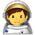 A quoi ressemblent les emoji Astronaute homme sur Samsung.