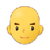 Como o emoji do Homem: careca é exibido no Samsung.