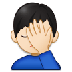 Bagaimana Man Facepalming: Light Skin Tone emoji terlihat di Samsung.