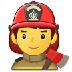 Cómo se ve el emoji Bombero hombre en Samsung.