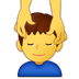 Como o emoji do Homem recebendo massagem facial é exibido no Samsung.