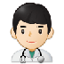 Bagaimana Man Health Worker: Light Skin Tone emoji terlihat di Samsung.