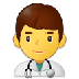 Bagaimana Man Health Worker emoji terlihat di Samsung.