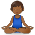 Bagaimana Man in Lotus Position: Medium-Dark Skin Tone emoji terlihat di Samsung.