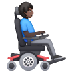 Bagaimana Man in Motorized Wheelchair Facing Right: Dark Skin Tone emoji terlihat di Samsung.